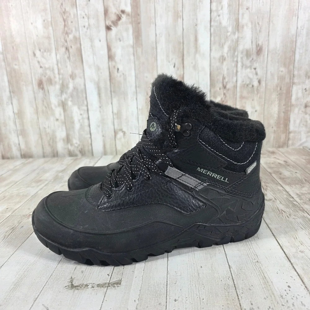 Merrell Thermo Aurora Tall Shell Waterproof‎ Winter Boots Black J37216 Womens 7
